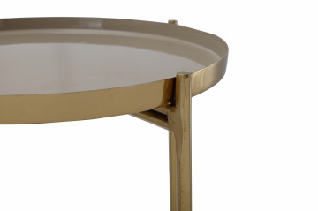 Masuta laterala rotunda din fier 25x25x60 rosu / auriu - Img 3