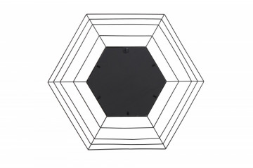 Oglinda hexagonala cu rama din metal aurie Romeo, 1.5cm (L / D) x 69cm (W) x 79.5cm (H) - Img 3