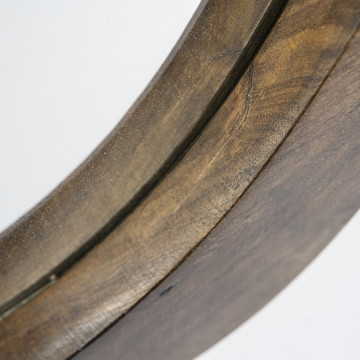 Oglinda ovala cu rama maro Plecto, 120 x 5 x 70 cm - Img 3