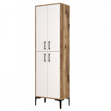 Pantofar din pal melaminat Berlin nuc si alb 60x200cm