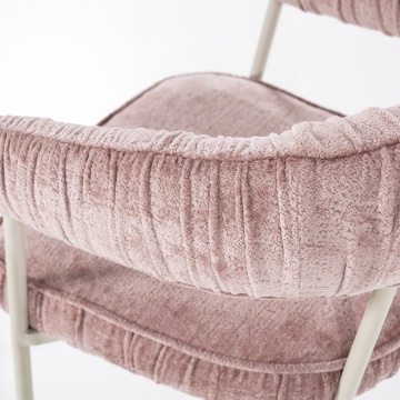 Scaun Lizzy din Țesătură și metal roz - Img 16