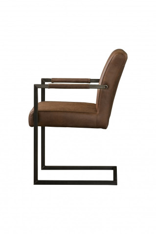 Scaun piele artificiala Ibiza maro deschis - Img 2