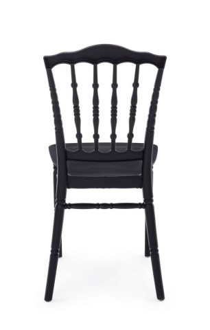Scaun suprapunabil din plastic, negru, 40.5x41x89 cm - Img 3