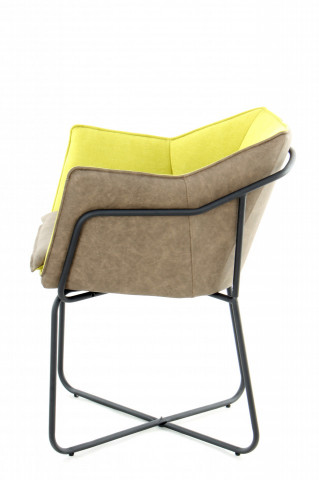 Scaun tapitat Marietta verde/taupe - Img 3