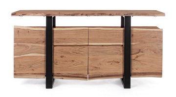 Servanta Artur cu 4 uși și 2 sertare, din lemn de acacia, 175x45x90 cm - Img 3
