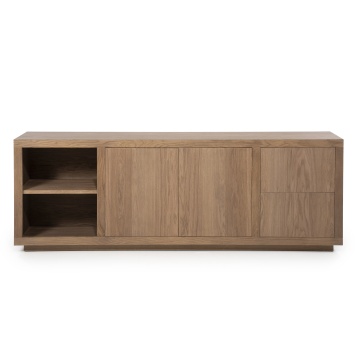 Servanta Helsinki din lemn de strejar maro deschis 200x42x70 cm