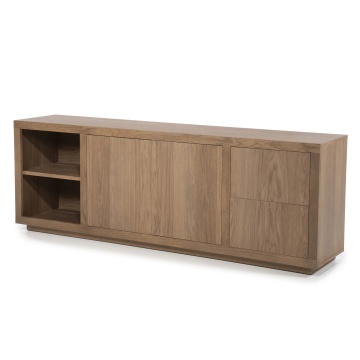 Servanta Helsinki din lemn de strejar maro deschis 200x42x70 cm - Img 3