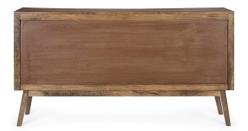Servanta Sylvester, stil vintage, cu 2 uși și 3 sertare, din lemn de mango, 150x40x80 cm - Img 4