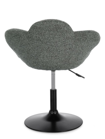 Set 2 fotolii Fleur, cu înălțime reglabilă, cadru din oțel vopsit epoxidic negru și tapițerie din poliester verde închis, 69x55x69-81 cm - Img 5
