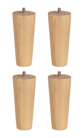 Set 4 picioare pentru cuburi, din MDF, Ø3-4.5 x 10 cm