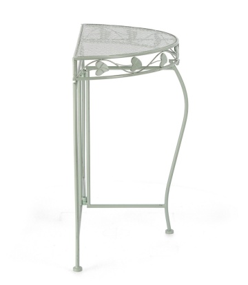 Set de 2 console Harriet, din oțel vopsit electrostatic, salvie, 75x36x75 cm - Img 5