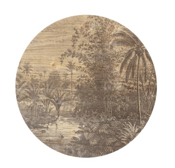 Set de 2 măsuțe de cafea rotundă Fujiko, din bambus, 58x40 cm - Img 6