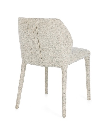 Set de 2 scaune Libby, din oțel și stofă, bej 50x55x77,5 cm - Img 2