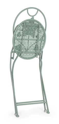 Set de 2 scaune pliabile din oțel, culoare salvie, 40x40x94 cm - Img 10