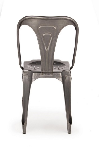 Set de 4 scaune , din metal cu finisaj antichizat, 42x48x84 cm - Img 3