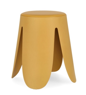 Set de 4 taburete Imogen, muștar, diametru 37 cm, înălțime 47 cm