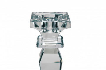 Suport lumanare din sticla de cristal Floretta II, transparent - Img 2