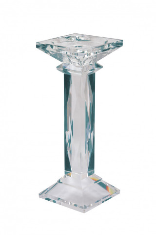 Suport lumanare din sticla de cristal Petunia II, transparent - Img 3