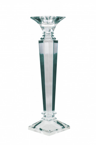 Suport lumanare din sticla de cristal Violetta II, transparent - Img 1