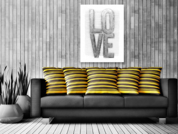 Tablou din aluminiu Liebe 80cm x 100cm - Img 2