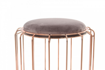 Taburet tapitat/masuta de cafea rotund/a Comfortable 50x50x45 cm lila - Img 7