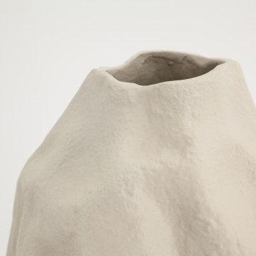 Vaza de aluminiu Dent mare alba 37 cm - Img 2