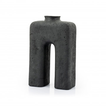Vaza de ceramica Arca mare neagra 38 cm - Img 2