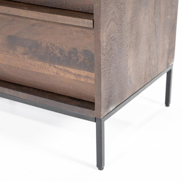 Bibliotecă din lemn de mango Jimmy 90x180 cm maro - Img 3
