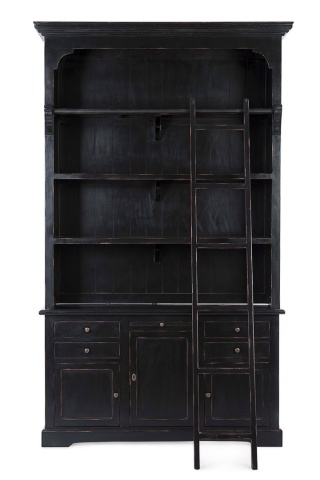 Bibliotecă Jefferson Black din lemn de mango neagra 233.7 cm - Img 3