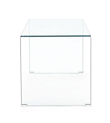 Birou Iride din sticlă transparentă, 126x70x74 cm - Img 4