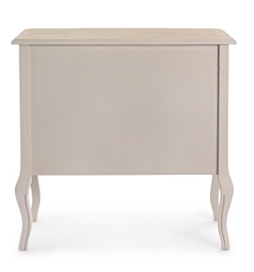 Comodă Clarisse cu 3 sertare, din lemn Paulownia și MDF, finisaj mat, 80x40x80 cm - Img 4