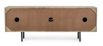 Comodă TV Darsey, 140 cm, din lemn de mango, 140x32.5x53 cm - Img 4
