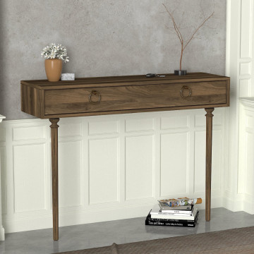 Consola din pal melaminat Goldy nuc 120 cm - Img 2