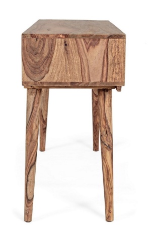Consolă Kant cu 2 sertare, din lemn de sheesham, finisaj natural, 113x40x77 cm - Img 5