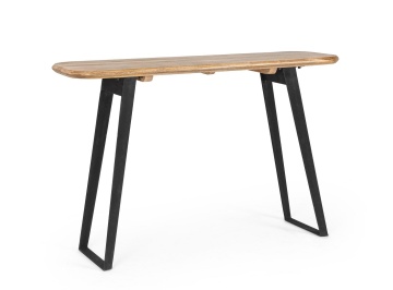 Consolă Nashik, 130 cm, din lemn de mango cu finisaj acrilic, 130x40x85 cm