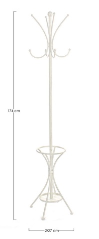 Cuier Charlotte, din metal, cu aspect antichizat, 27x27x174 cm - Img 2