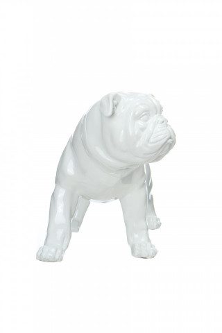 Decoratiune Bulldog, alb - Img 2