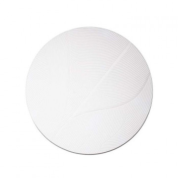 Decoratiune de perete rotunda din MDF Tazi 90 cm alba - Img 1