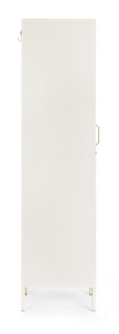Dulap Cambridge, cu 1 ușă, din oțel, vopsit electrostatic, alb crem, 46x38x185 cm - Img 4