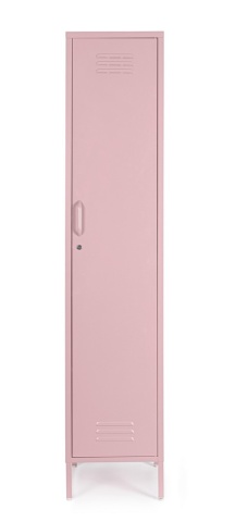 Dulap Cambridge, cu 1 ușă, din oțel, vopsit electrostatic, roz pastel, 46x38x185 cm - Img 2