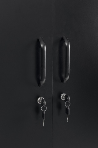Dulap Cambridge, cu 2 uși, din oțel, vopsit electrostatic, negru, 80x50x185 cm - Img 6