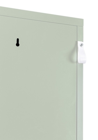 Dulap Cambridge, cu 2 uși, din oțel, vopsit electrostatic, verde salvie, 80x50x185 cm - Img 9