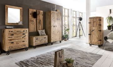 Dulap din lemn masiv Rustic 90x190 cm - Img 2