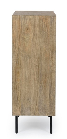Dulapior cu 4 uși, din lemn de mango și picioare din oțel, finisaj vopsit, 92x40x110 cm - Img 5