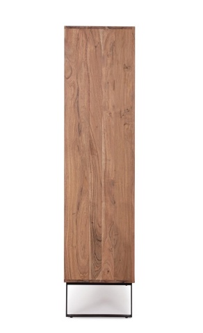 Dulapior din lemn de acacia, 4 uși cu fronturi intarsiate, 145x40x165 cm - Img 4