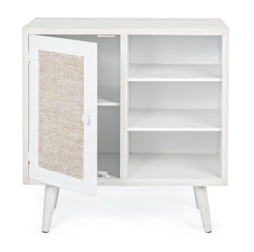 Dulapior Montiel din MDF, cu 1 ușă și front din țesătură, 66x30x64.5 cm - Img 4