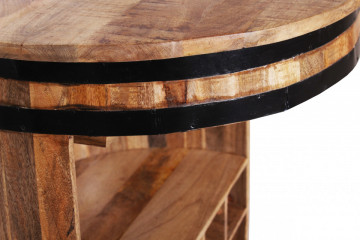 Dulapior pentru vin in forma de butoi Rustic, depozitare pentru 15 sticle - Img 6