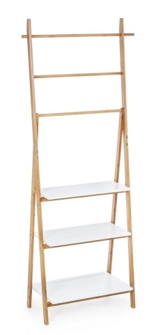Etajeră Audrey bambus cu rafturi MDF 152 cm