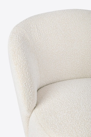 Fotoliu natural din textil bouclé, 79.5 x 75.5 x 72 cm - Img 7