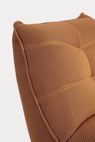 Fotoliu pivotant și reclinabil, din material textil, cărămiziu cupru, 88.5x107x93.5 cm - Img 6